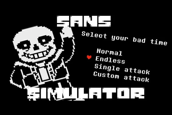 Bad Time Simulator unblocked Sans boss fight game